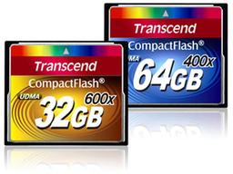 Transcend выпускает быстрые карты CompactFlash объемом 32 и 64 ГБ